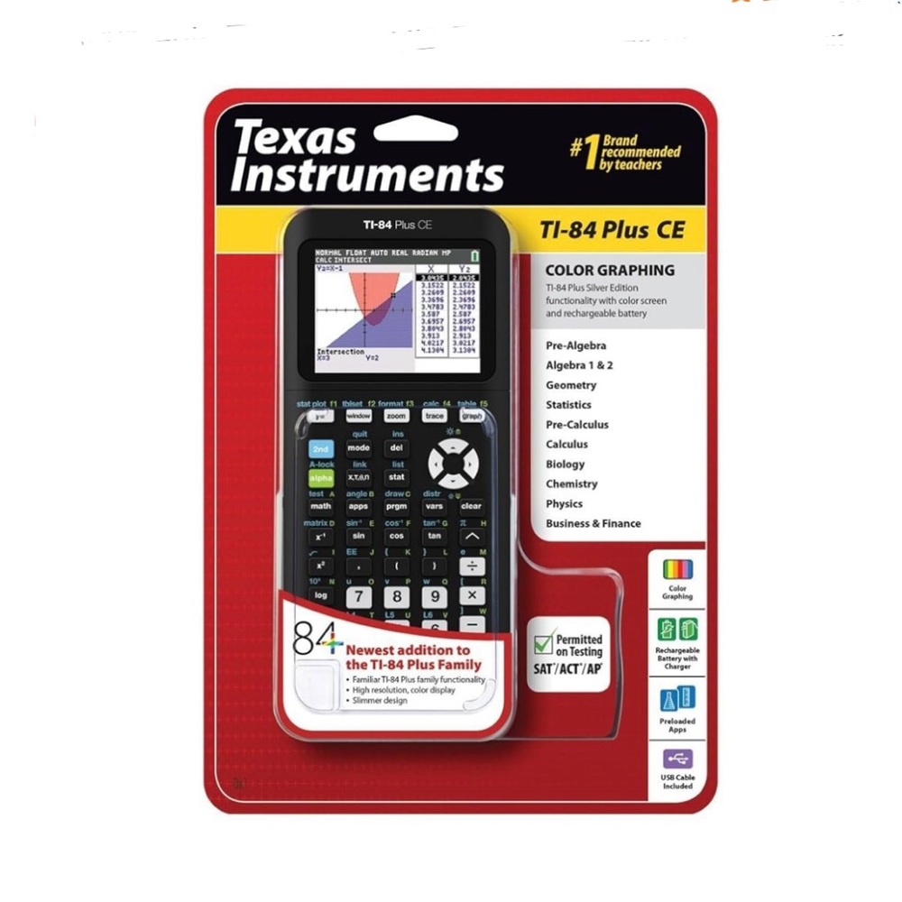 Texas Instruments TI-84 Plus CE Graphing Calculator - Black